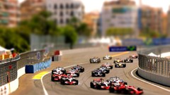 Cars tilt-shift formula one