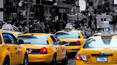 Cars traffic Taxi cities vehicles streets new york city 
