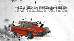 Cars Typography parking vehicles surreal artwork ink blot