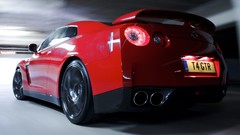 Cars vehicles red cars Nissan GT-R R35