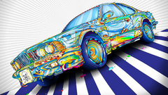 Cars vivid colors fan