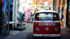 Cars Volkswagen streets van (vehicle) hippie Volkswagen Microbus
