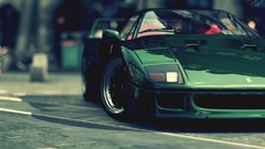 Cars wheels Ferrari ferrari f40 green cars