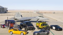 Cars wheels Transformers vehicles automobiles F-22 Raptor