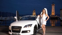 Cars white cars beach girls