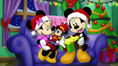 Cartoon Christmas mouse Mickey Minnie