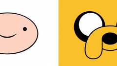 cartoon Minimalism face dog white yellow smiling