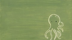 Cartoonish paintings octopuses