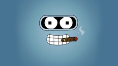 Cartoons Bender Futurama smoking