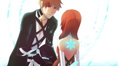 Cartoons bleach kurosaki ichigo inoue orihime