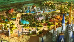 Cartoons Castles disney cityscapes concept art Theme Park