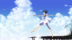 Cartoons clouds blue hair