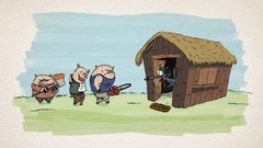 Cartoons funny drawings cartoonish Three pigs