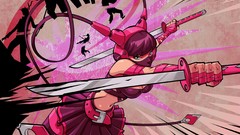 Cartoons girls with swords