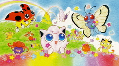 Cartoons Pokemon Meowth Butterfree