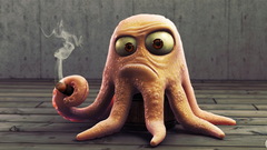 Cartoons smoking octopuses