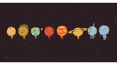 Cartoons solar system planets