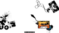 cassette artwork digital art Music Simple Background