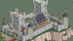 castle pixel art digital art pixelated cgi Pixels