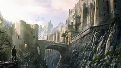 Castles artwork fantasy art Raphael Lacoste The Sword Of Truth