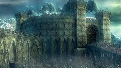 Castles battles artwork fantasy art low resolution Helms Deep