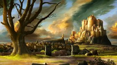 Castles cityscapes artwork video games fantasy art Dragons Crown