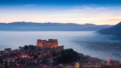 Castles mist cityscapes