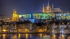 Castles night Europe Prague