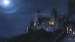 Castles nighttime fantasy art