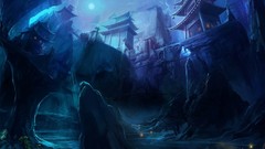 Castles nighttime fantasy art