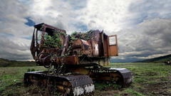 Caterpillars vehicles abandoned caterpillar