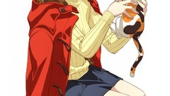 Cats Anime anime girls brown eyes brunettes artwork boobs 