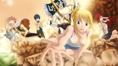 Cats Anime armor rocks happy blondes axe anime girls fairy tail 