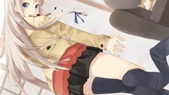 Cats anime girls school uniforms