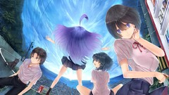 Cats anime girls school uniforms anime boys