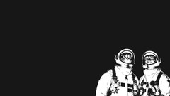 Cats astronauts funny minimalistic