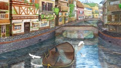 Cats Boats channel ghosts houses cities canal