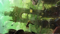 Cats buildings artwork Gravity