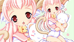 Cats Chibi pink hair