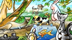 Cats children Dogs Kittens pets