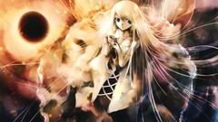 Cats dress blondes cups long hair anime girls blue eyes Kei 