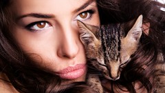 Cats faces brunettes auburn hair
