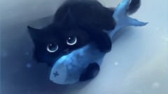 Cats fish drawings artwork apofiss