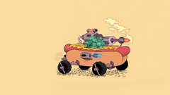 Cats funny minimalistic hotdogs