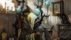 Cats interior witches artwork fantasy art