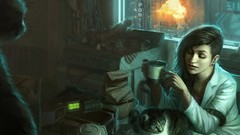 Cats paintings Gibson cyberpunk tattoos cities science fiction 