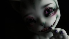 Cats smiling purple eyes