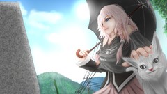 Cats Umbrellas vocaloid ia low-angle shot