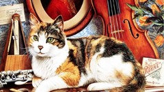 Cats violins artwork