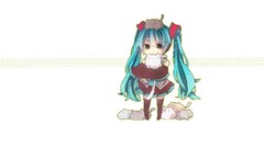 Cats white background Chibi long hair anime girls hatsune miku 